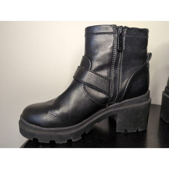 Sam Edelman Circus black chunky combat zip up buckle boots 6.5 - Picture 6 of 10